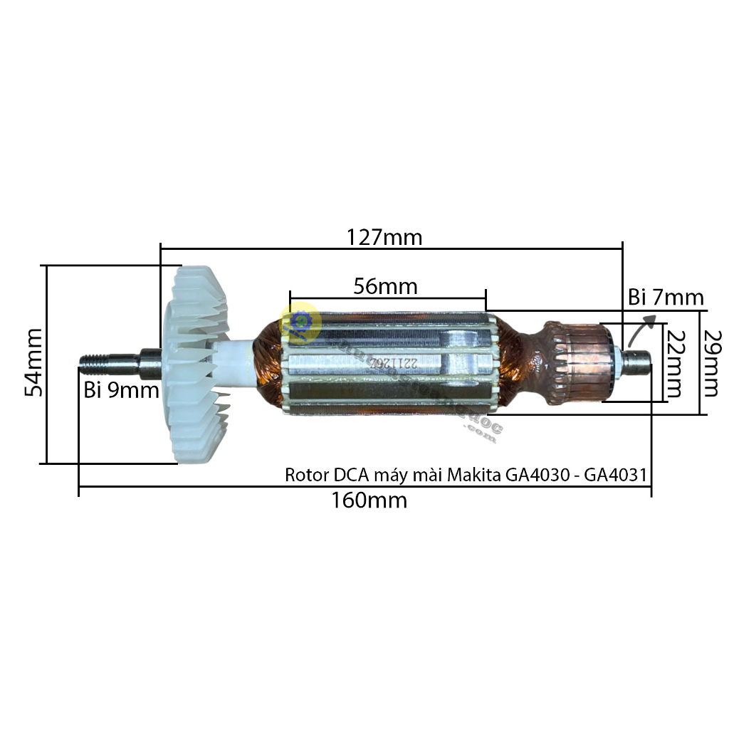 Rotor Máy Mài Góc Makita GA4030 - GA4031 | Ruột Máy Mài 100mm Makita GA 4030 Quấn 100% Dây Đồng