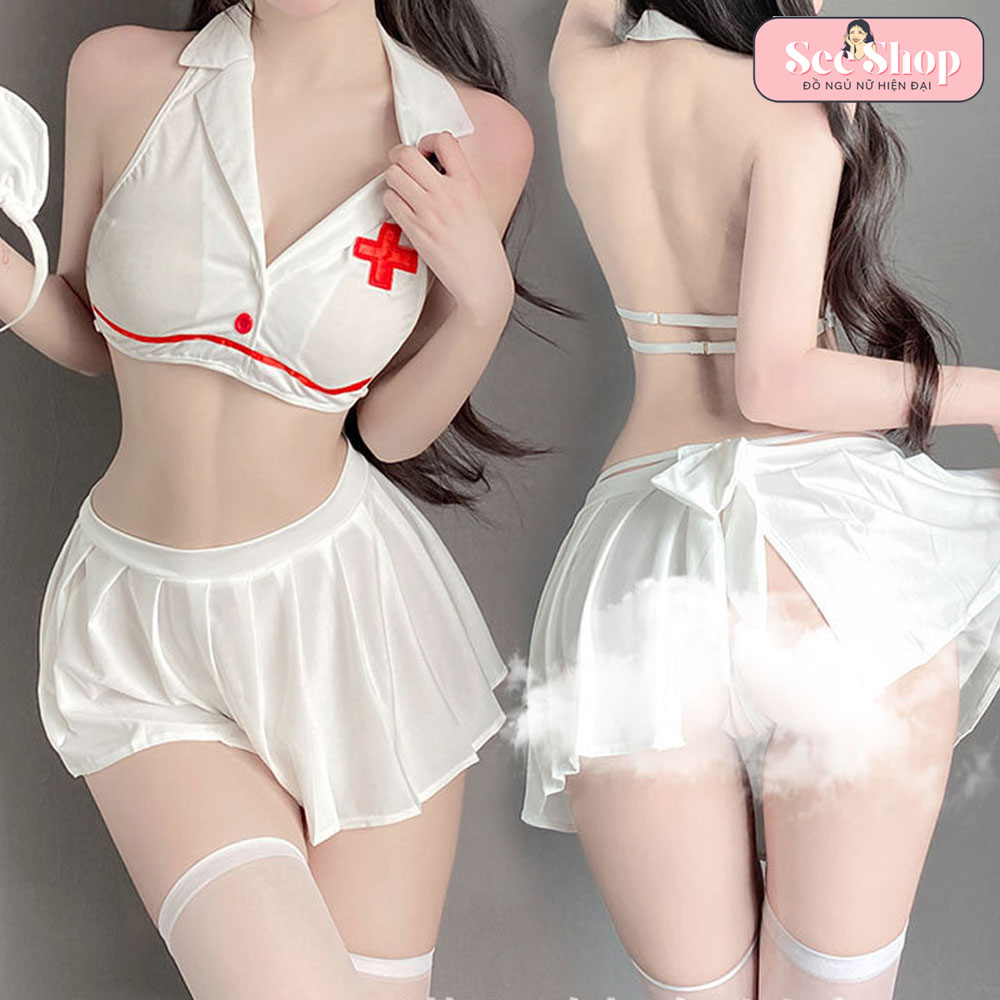 Đồ Ngủ Sexy Cosplay Y Tá Các Mẫu Hot Nhất - Bộ Ngủ Cosplay Y Tá Nóng Bỏng