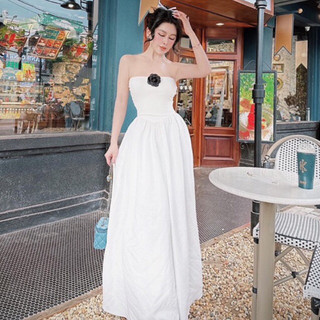 Đầm ống cúp ngực xoè dài (ko kèm hoa) - CC BIKINISHOP