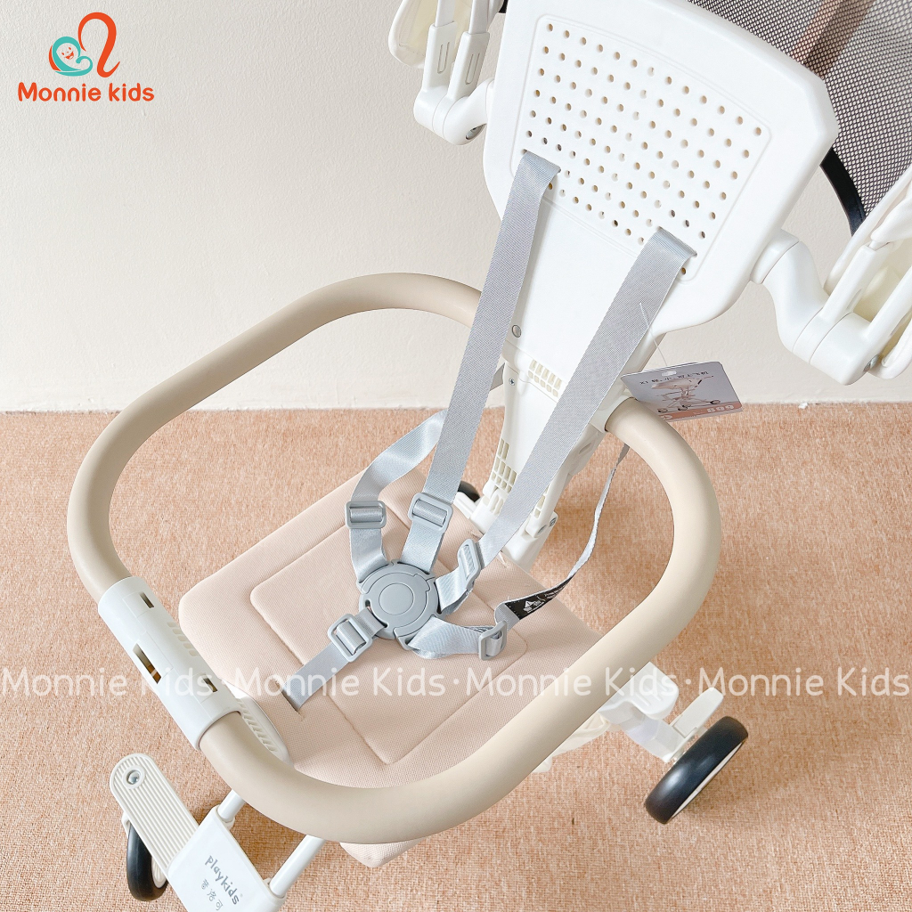 Xe đẩy gấp gọn 2 chiều cho bé Playkids Stroller X1, xe đẩy du lịch siêu nhẹ - Monnie Kids