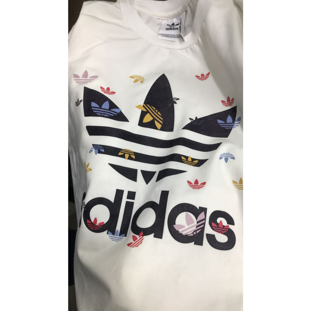 Áo phông adidas logo sắc màu chất thun cotton dày mát unisex nam nữ 918 OFUS