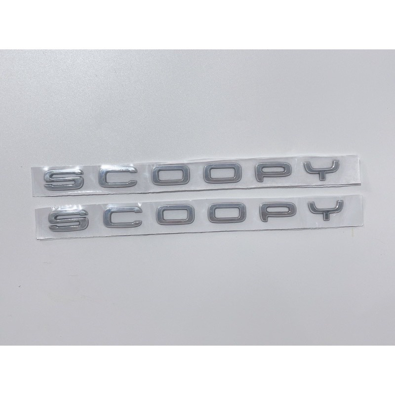 Bộ tem nổi xe Scoopy màu crôm bạc hàng nhập Thái Lan chất lượng cao dành trang trí riêng cho dòng xe này