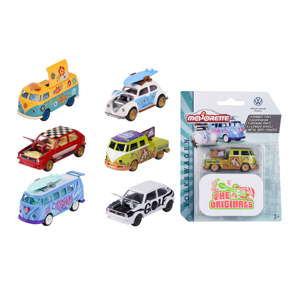 Đồ Chơi Xe Mô Hình MAJORETTE VW The Originals 1:64 Volkswagen Die-Cast Model Cars Toys - Majorette Vietnam