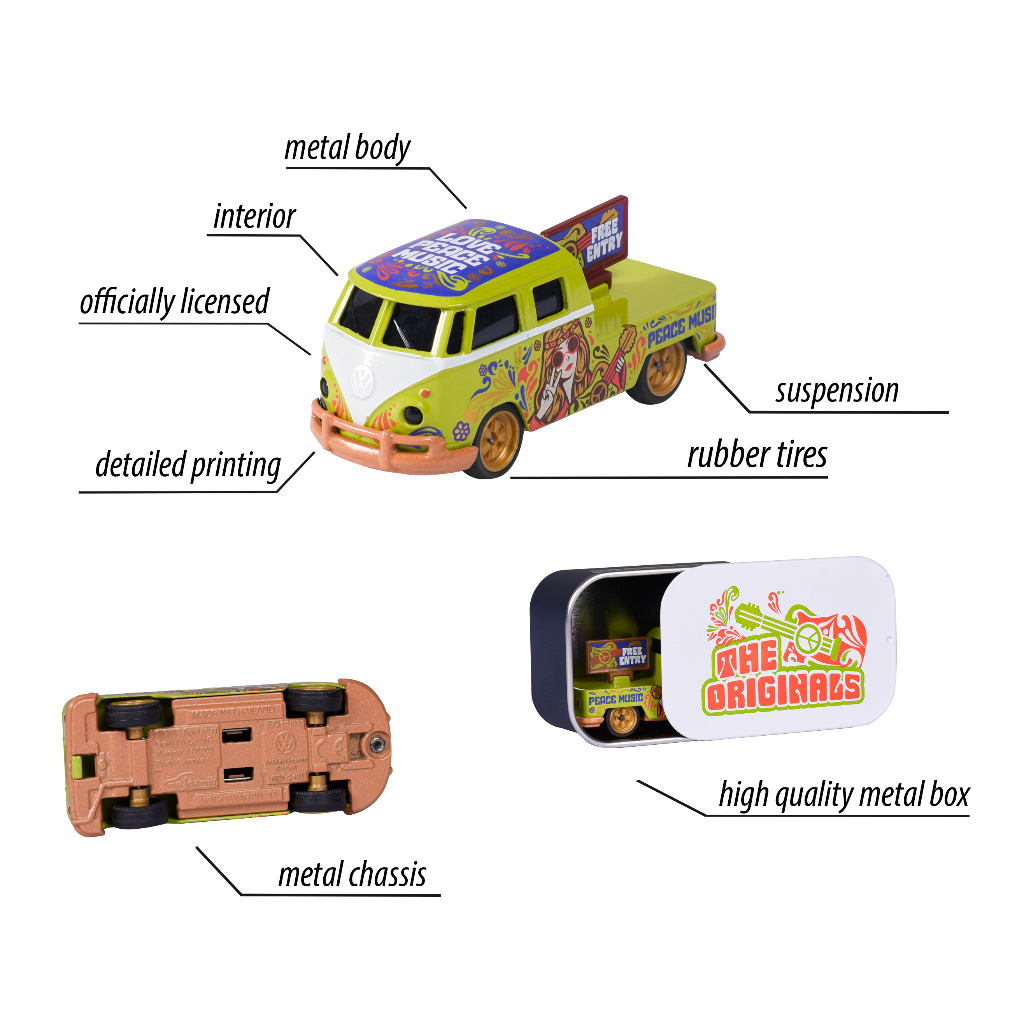 Đồ Chơi Xe Mô Hình MAJORETTE VW The Originals 1:64 Volkswagen Die-Cast Model Cars Toys - Majorette Vietnam