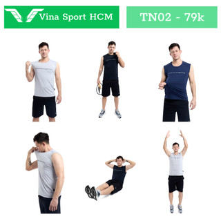 Áo Cầu Lông Nam Training Vina Sport, Chất Thun Poly Thấm Hút Mồ Hôi, Thoáng Mát, Co Dãn Tốt, Full Size, Đồ Tập Gym
