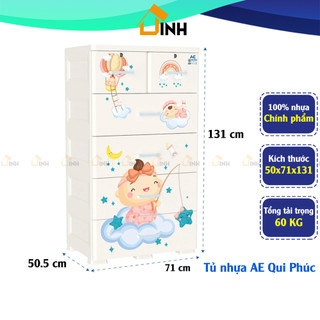 Tủ nhựa 5 tầng AE Qui Phúc, Tủ nhựa quần áo cao cấp