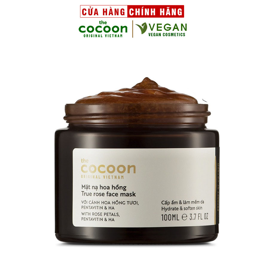 Mặt nạ hoa hồng cocoon 100ml cấp ẩm thuần chay