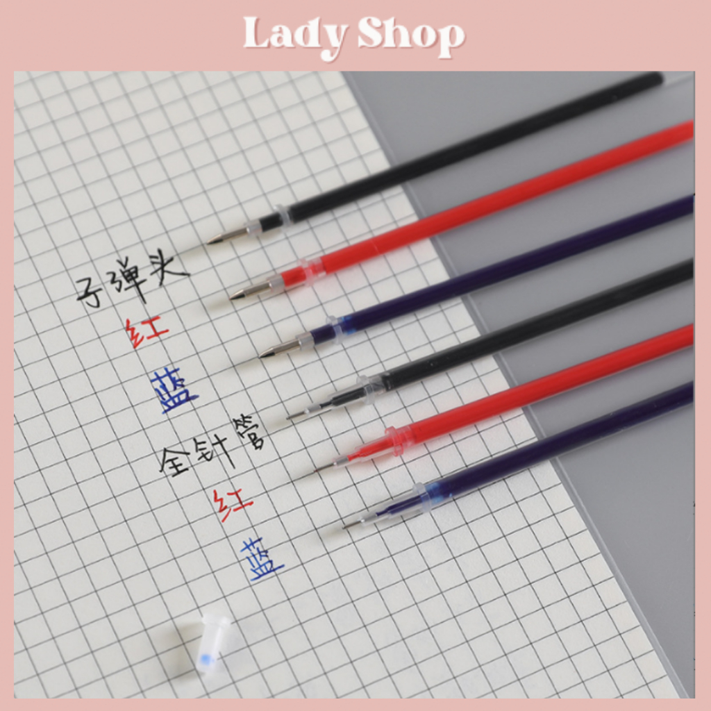 Set 10/20/30/50 Ruột Bút Thay Thế 3 Màu Đen/Xanh/Đỏ 0.5mm Dành Cho Học Sinh / Văn Phòng