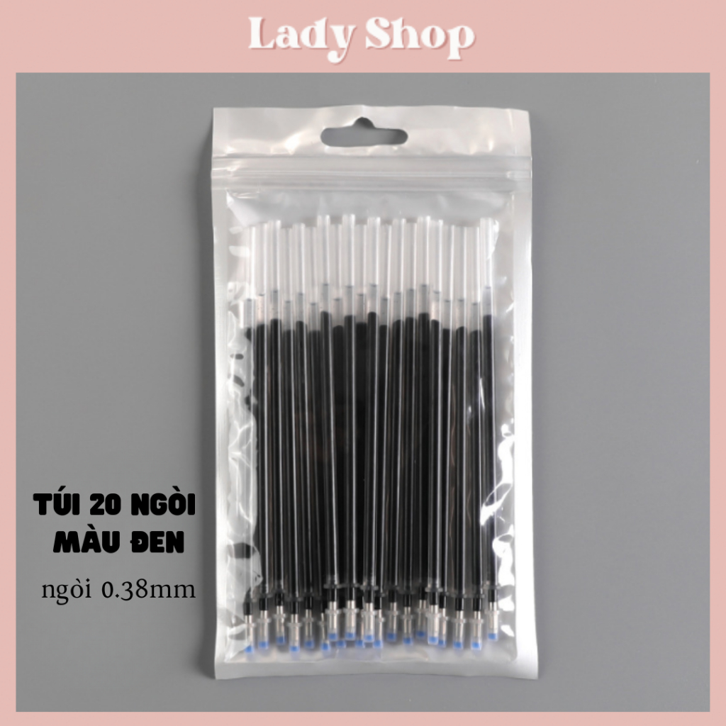 Set 10/20/30/50 Ruột Bút Thay Thế 3 Màu Đen/Xanh/Đỏ 0.5mm Dành Cho Học Sinh / Văn Phòng