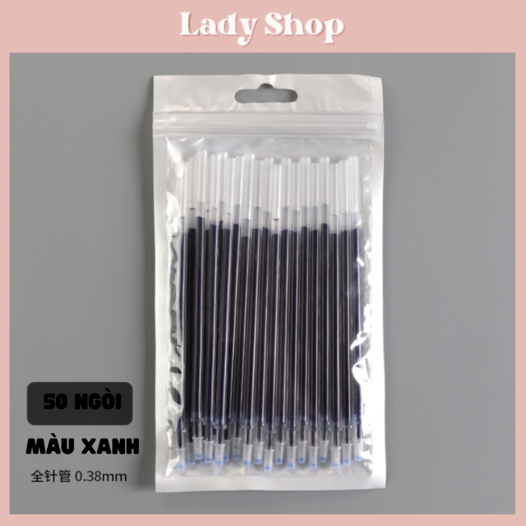 Set 10/20/30/50 Ruột Bút Thay Thế 3 Màu Đen/Xanh/Đỏ 0.5mm Dành Cho Học Sinh / Văn Phòng