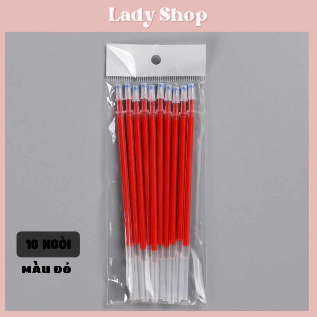 Set 10/20/30/50 Ruột Bút Thay Thế 3 Màu Đen/Xanh/Đỏ 0.5mm Dành Cho Học Sinh / Văn Phòng