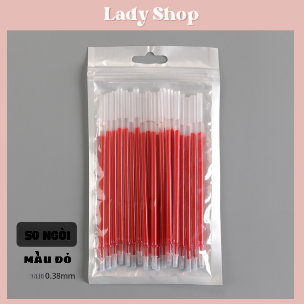 Set 10/20/30/50 Ruột Bút Thay Thế 3 Màu Đen/Xanh/Đỏ 0.5mm Dành Cho Học Sinh / Văn Phòng
