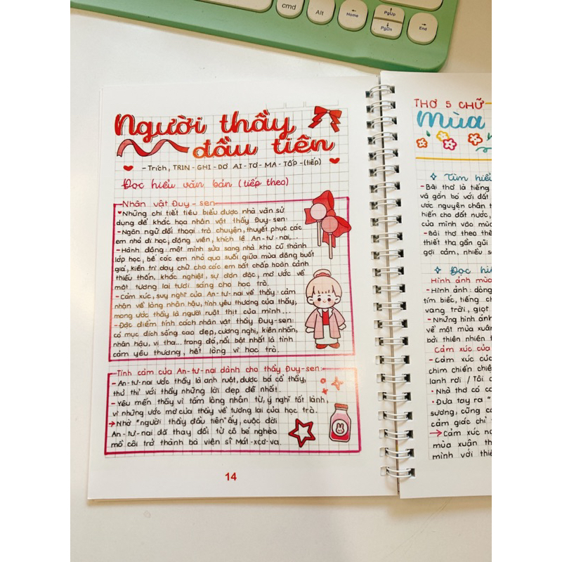 Sổ tay takenote Văn 7  - Chương trình mới