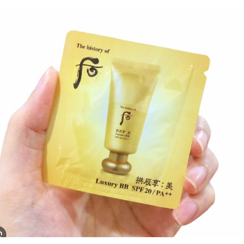 Gói Kem nền trang điểm BB Whoo vàng đông y cao cấp Luxury BB Cream SPF20/PA++ 1ml_ohuinuong