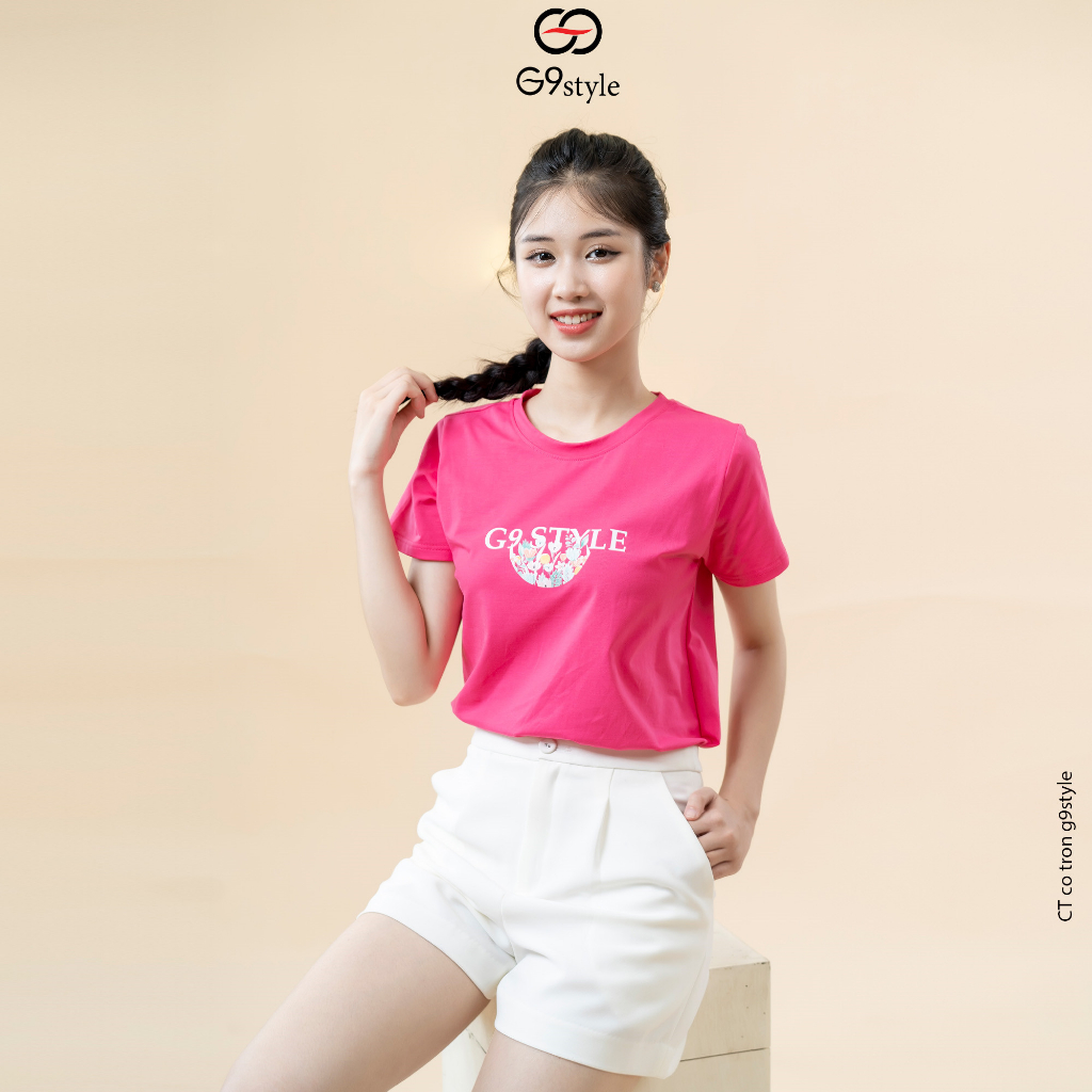 Áo thun cotton nữ in hình G9 STYLE, áo cotton thời trang thoáng mát, phong cách trẻ trung năng động