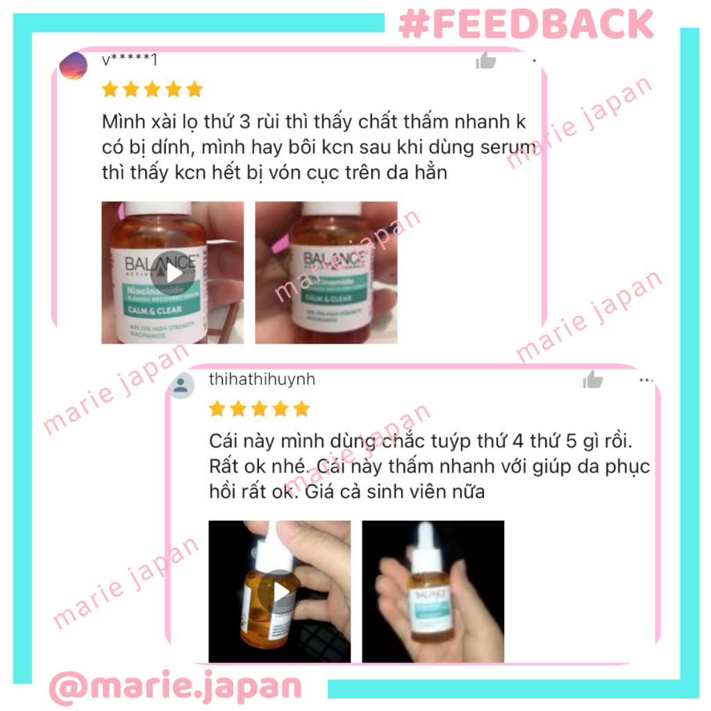 Tinh chất ngăn mụn mờ thâm Balance Niacinamide 15% Blemish Recovery 30ml