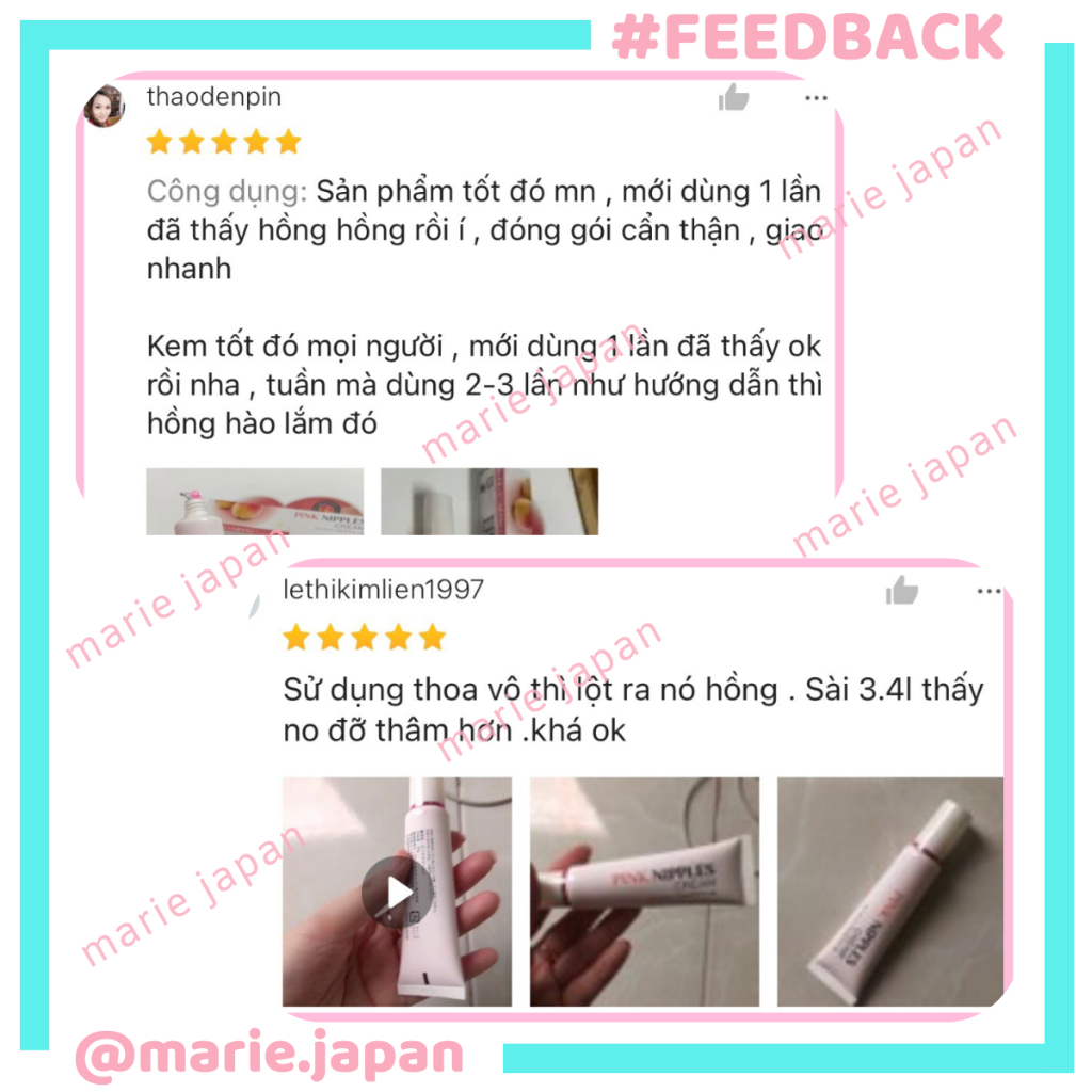 Kem làm hồng nhũ hoa Pink Nipples Cream 20g Nhật Bản