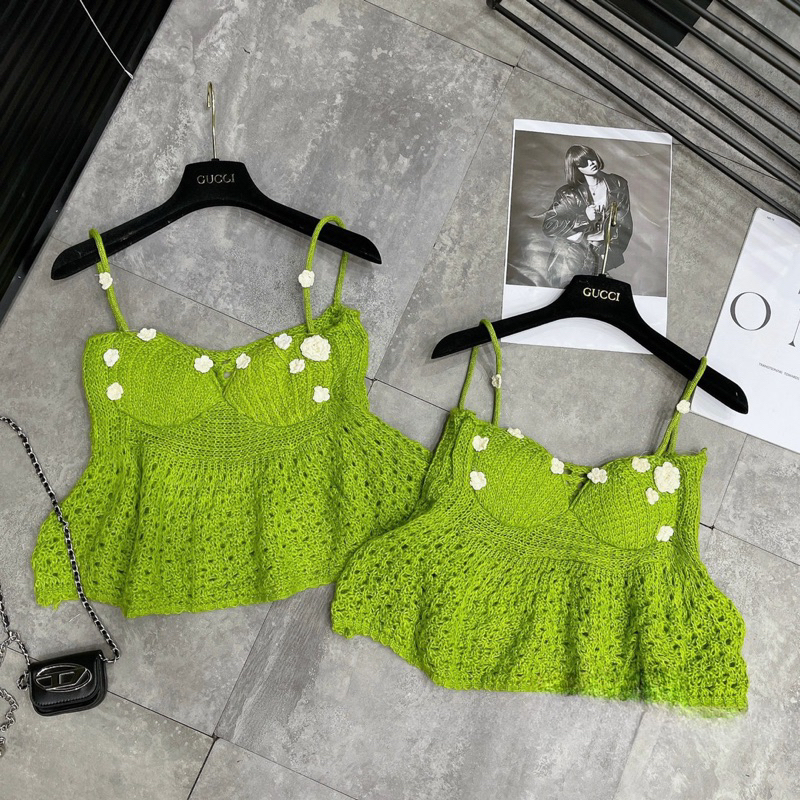 Áo Len Đan Xanh Hoa L1