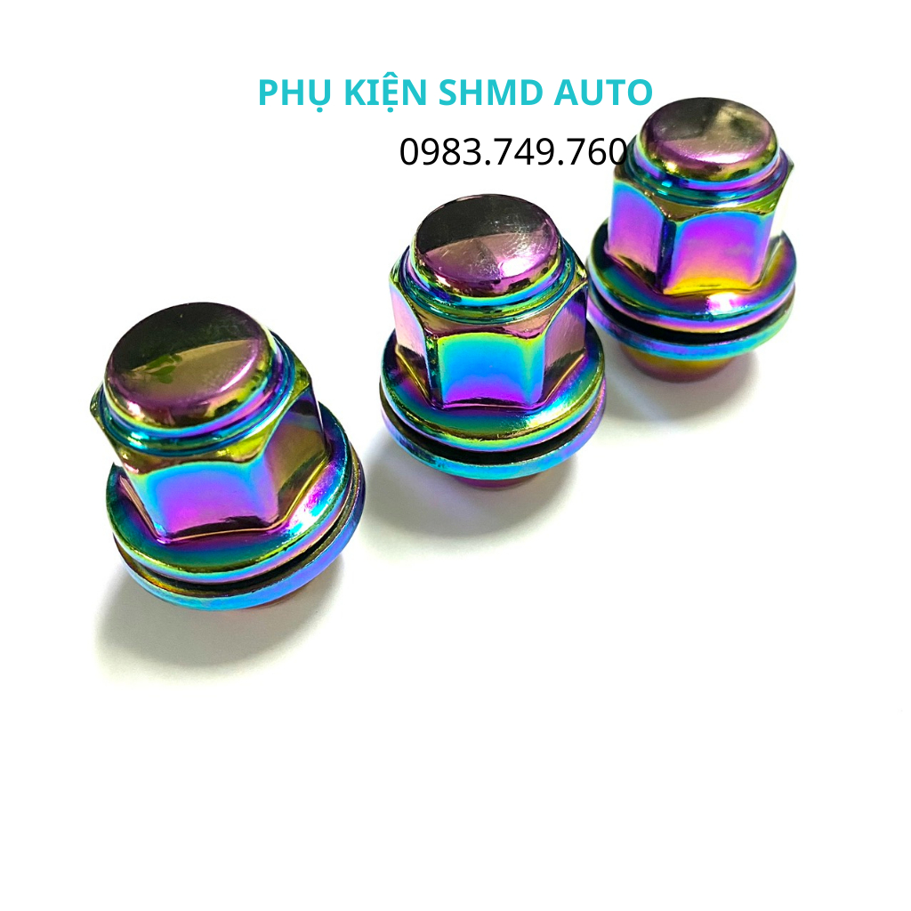 Ốc mâm xe, ốc lốp, ê cu,bulong titan bánh xe Toyota innova, fortuner, camry, hilux, vios ...đúc nguyên khối.