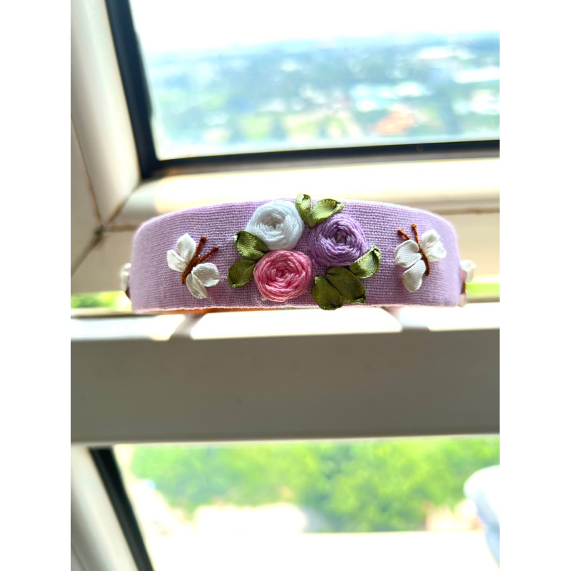 Cài (bờm) tóc thêu tay Handmade by Chang 3cm