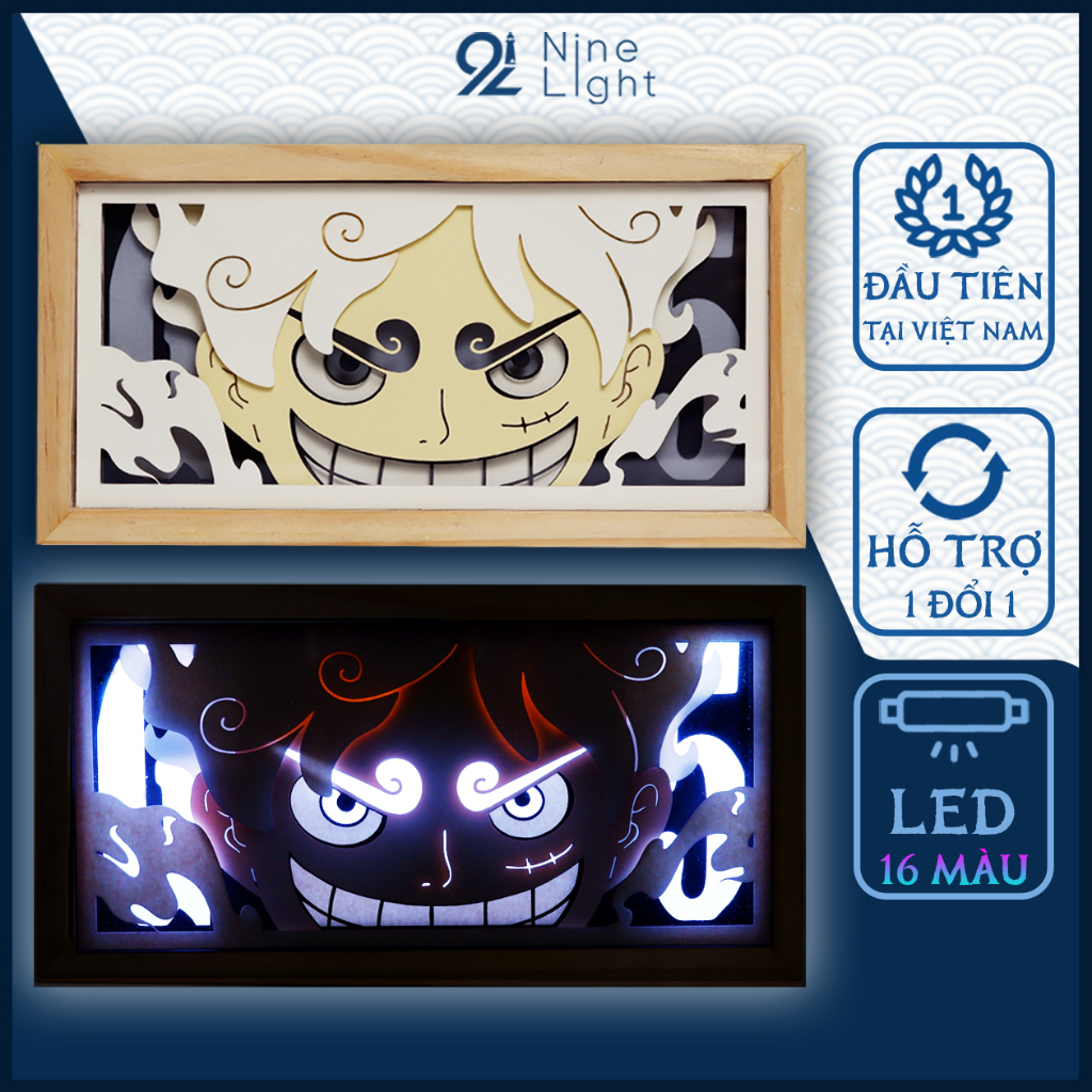 Hộp Đèn Anime 3D Led 16 Màu Độc Lạ, Hộp Tranh Đèn Led 3D Trang Trí Bàn Học, Góc Làm Việc
