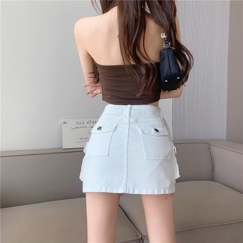 Chân Váy Jean chữ A siêu cá tính, Phong cách Hàn Quốc cực dễ phối đồ  - Ellie Dress