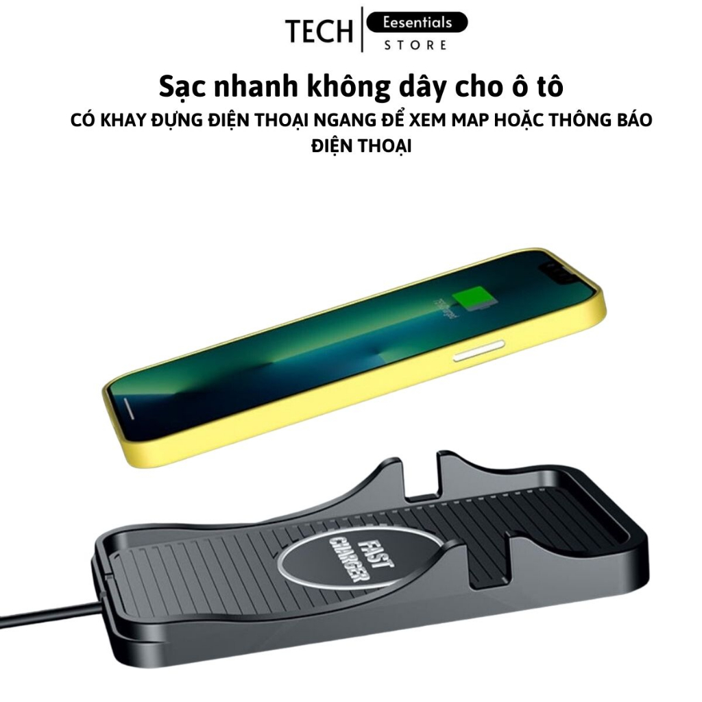 Sạc nhanh không dây cho ô tô cao cấp,sạc Qi không dây cho xe hơi văn phòng,sạc điện thoại không dây cao cấp