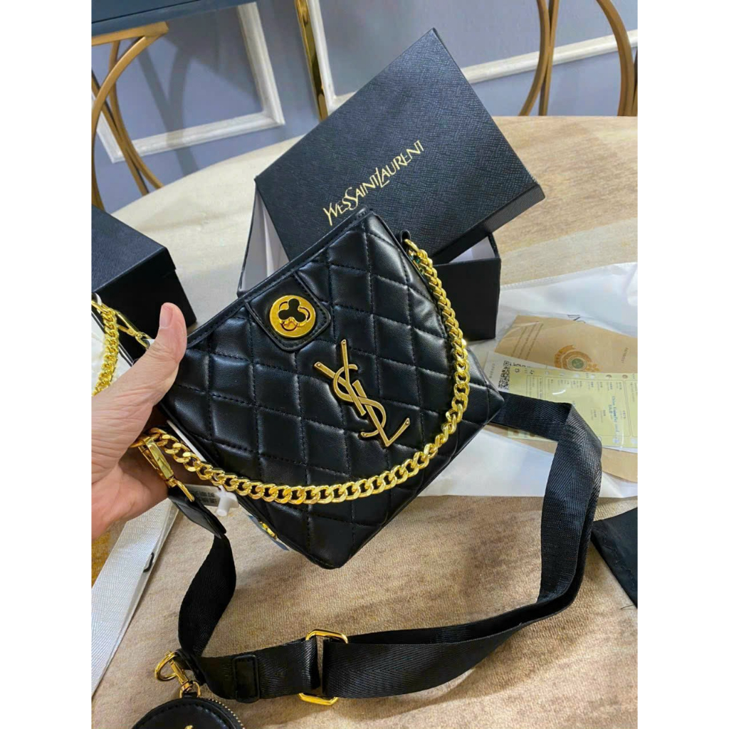 Túi ysl dáng chậu kèm ví - Shop Lynh