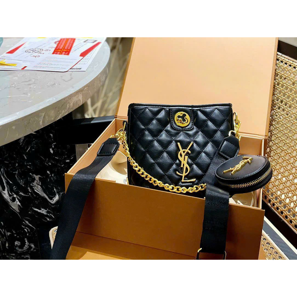 Túi ysl dáng chậu kèm ví - Shop Lynh
