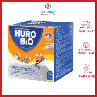 Men vi sinh lợi khuẩn dạng gói Huro Bio H/20g , Bổ sung lợi khuẩn cho đường ruột -Giảm các triệu chứng rối loạn tiêu hóa