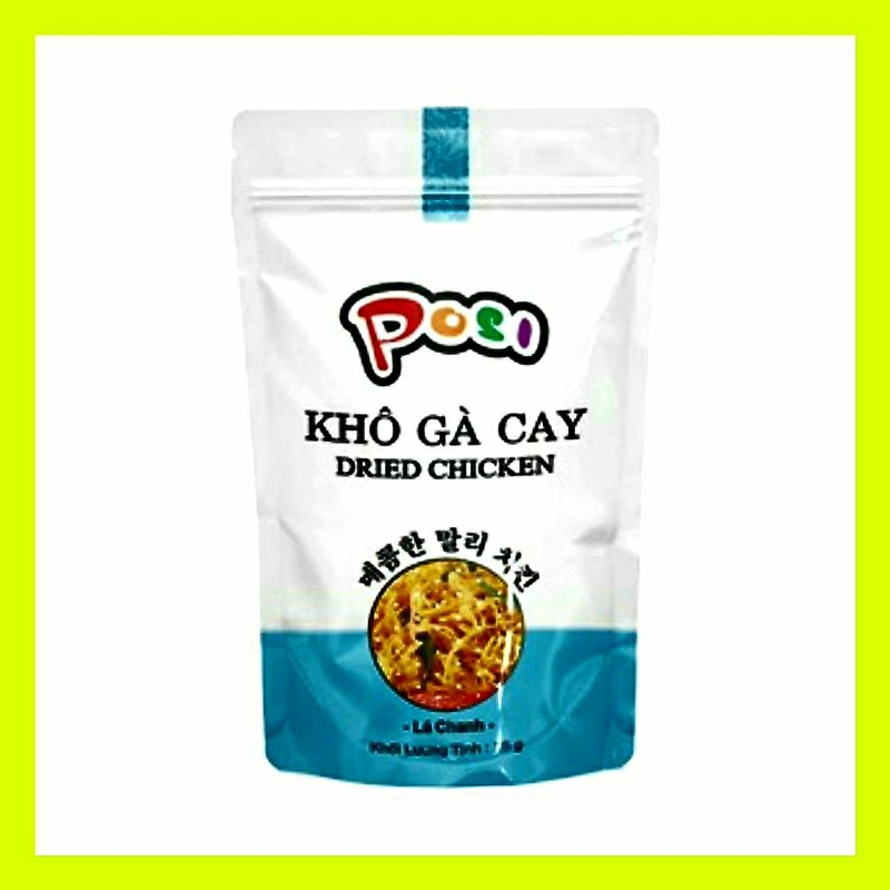 Khô gà cay lá chanh Posi 25g ,Đồ ăn vặt Hà Nội, Siêu ngon Siêu sạch