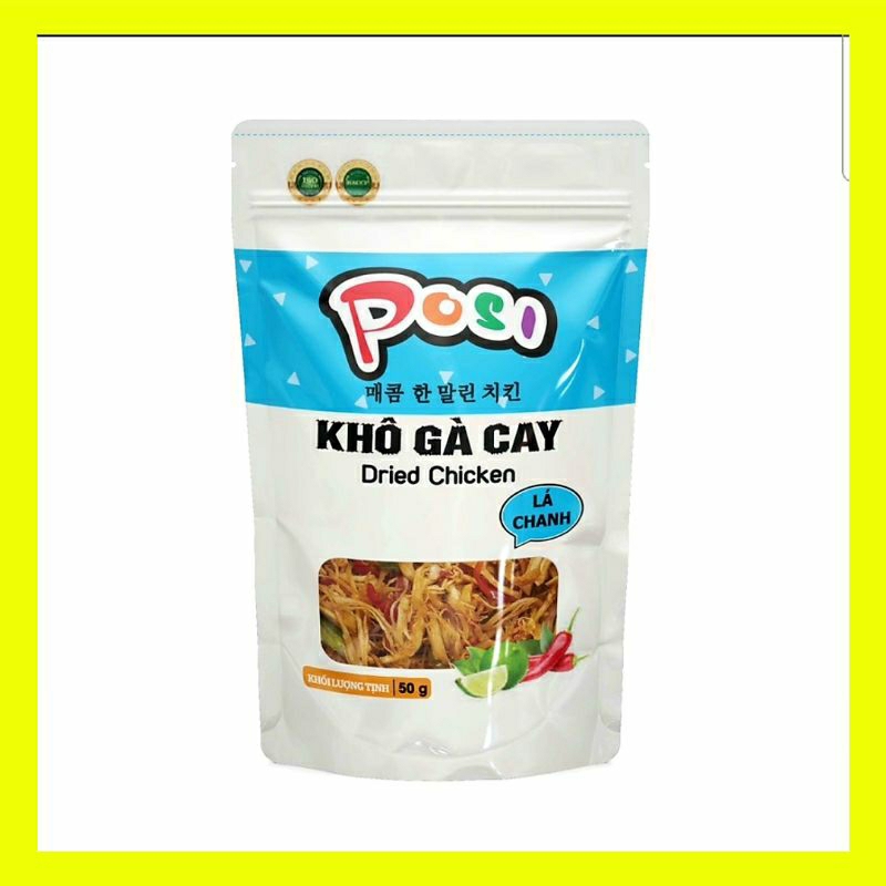 Khô gà cay lá chanh 50g PoSi đồ ăn vặt Hà Nội siêu ngon