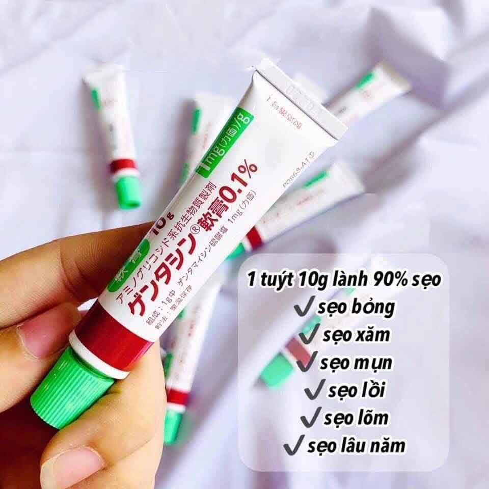 Gel giảm sẹo Gen.ta.cin Ointment 0.1% của Nhật