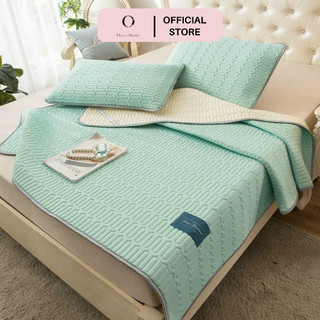Chiếu điều hoà cao su non 3D chống nóng lưng kèm 2 vỏ gối nằm chiếu điều hòa cho bé mát lưng không nhăn nhúm