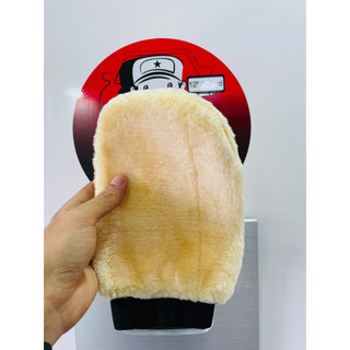 Găng tay rửa xe lông cừu 2 mặt , Găng tay rửa xe ô tô lông cừu cao cấp