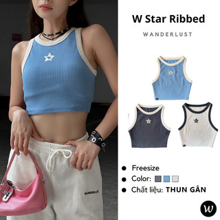 Áo Croptop W Star Ribbed