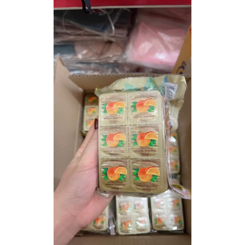 KẸO C CAM TRÁI TIM THÁI LAN VỈ 24 hộp