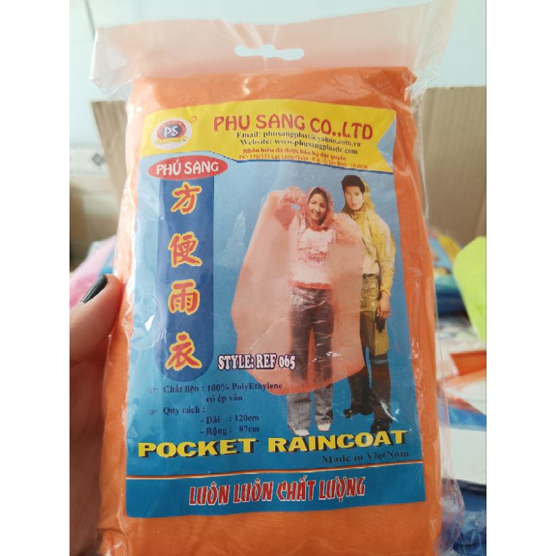 ComBo 10 Áo Mưa Bịch Phú Sang Cao Cấp Loại 1 - Dày Dai Dùng Được Nhiều Lần