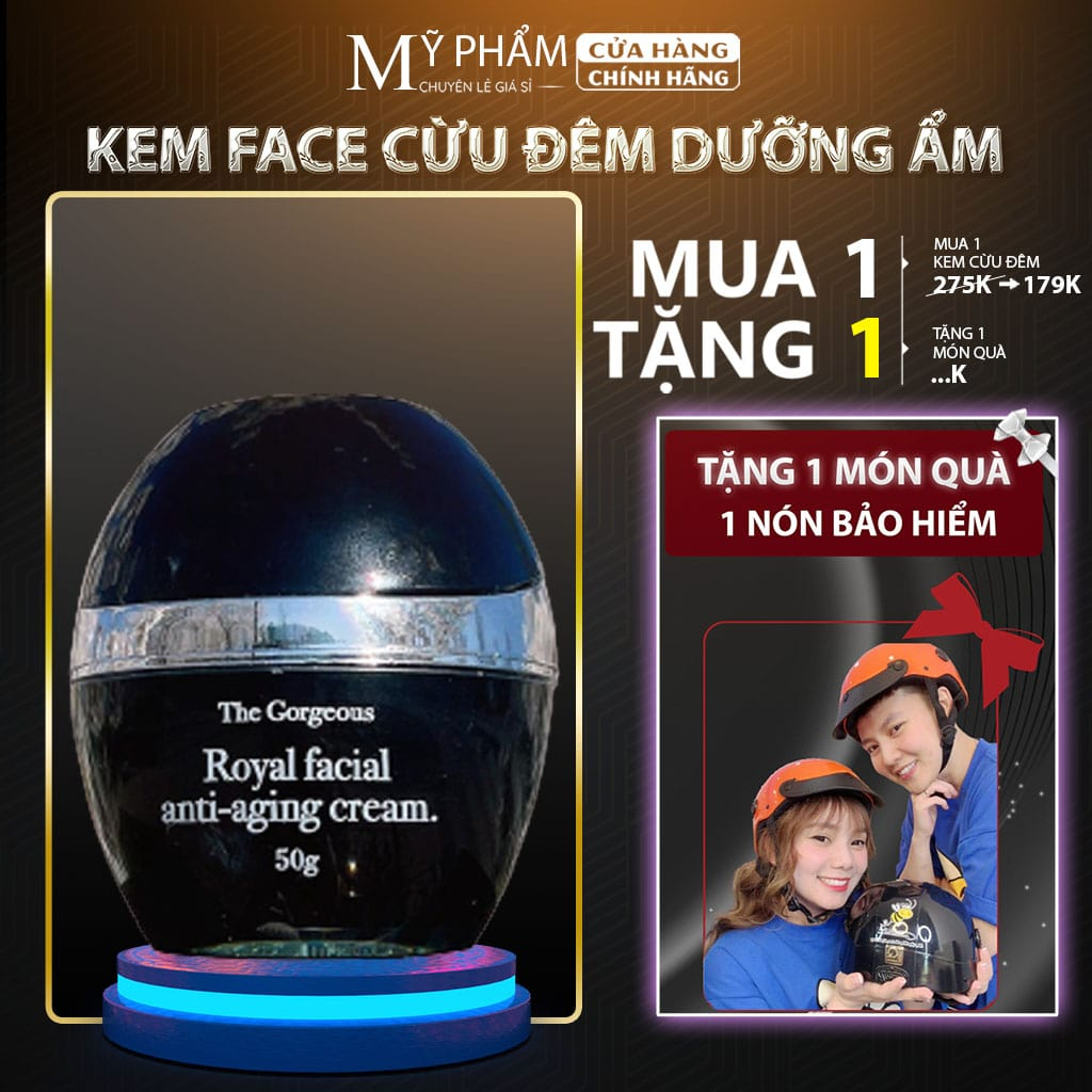 Kem cừu ngày đêm Múi Xù GORGEOUS dưỡng ẩm da, kem dưỡng trắng da mặt nâng tone da mờ nám tặng quà cao cấp 50gr