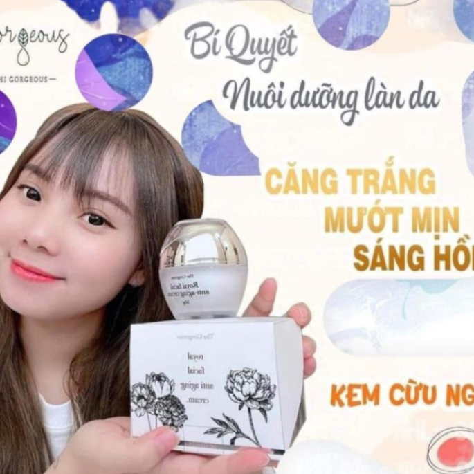 Kem cừu ngày đêm Múi Xù GORGEOUS dưỡng ẩm da, kem dưỡng trắng da mặt nâng tone da mờ nám tặng quà cao cấp 50gr