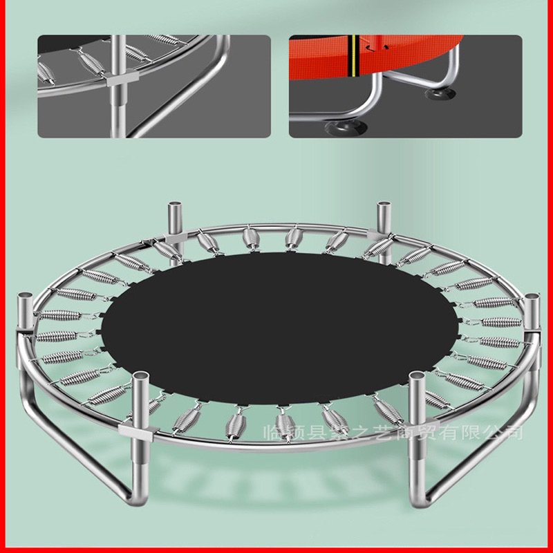 Nhà nhảy nhún, Nhà bóng trẻ em, nhà nhún lò xo lục giác có lan can, Đệm nhún lò xo cho bé trọng tải 250kg