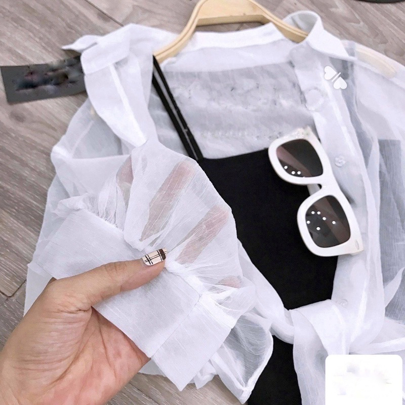 Set áo voan váy thun S50