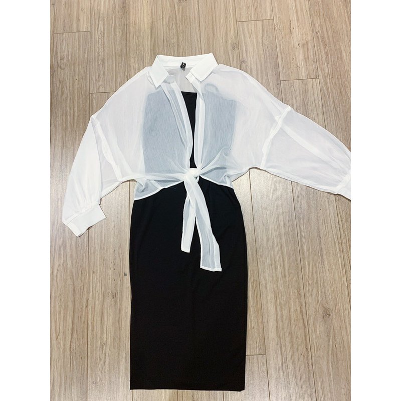 Set áo voan váy thun S50