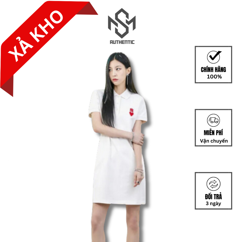 【XẢ KHO】Váy polo MLB chính hãng Hàn Quốc - đầm suông dài nữ nhiều mẫu chất cotton co giãn chuẩn form