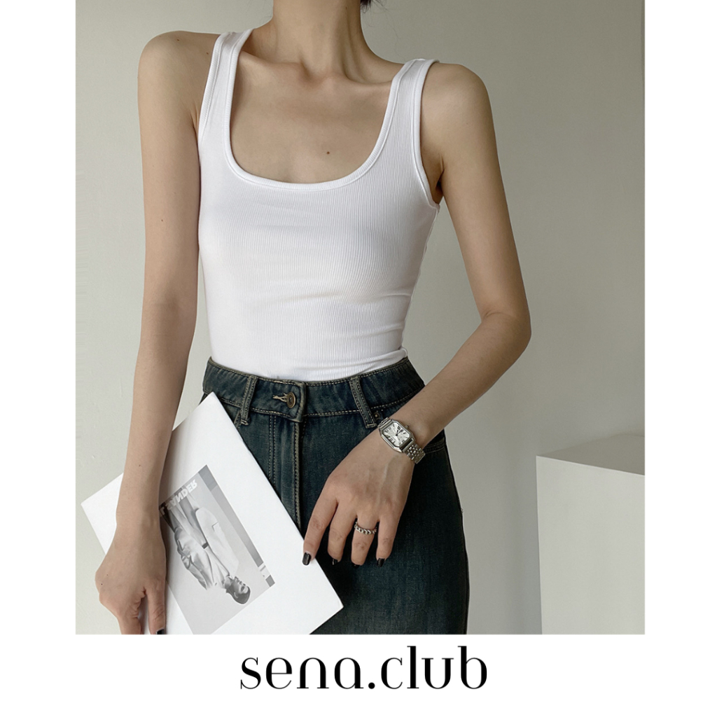 sena.club- Áo Ba Lỗ Nữ DÁNG DÀI Ôm Body Chất Thun Gân Dày, Áo 3 lỗ sát nách cổ tròn kiểu nữ mềm mát | BigBuy360 - bigbuy360.vn