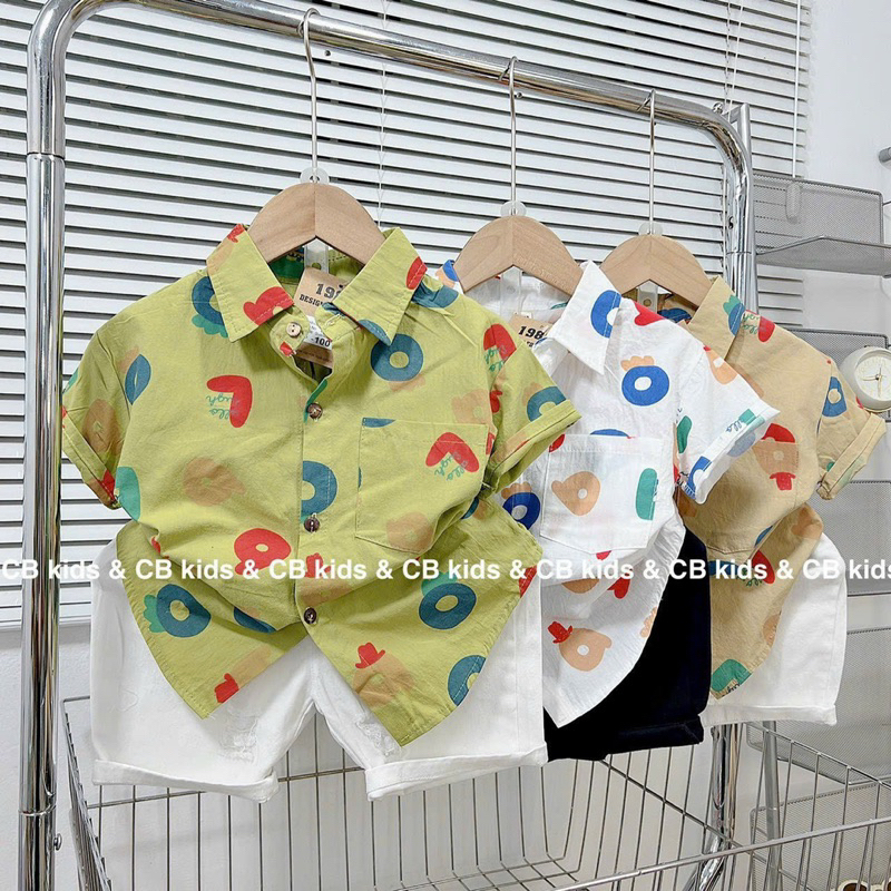 Set  SƠMI HÀN , in tràn nền Mix quần bò giãn 4c cực dễ thương