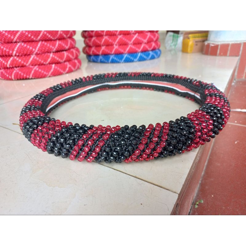 Bọc vô lăng hạt Hàn quốc đính hạt pha lê cho xe ô tô, xe tải, chống mồ hôi tay