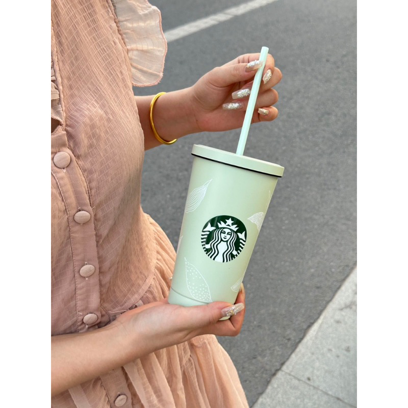 Ly Starbuck Cold Cup Xanh Mint Dung Tích 18Oz 532ml Giữ Nhiệt Tốt