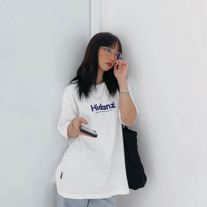 Áo thun Unisex tay lỡ cotton local brand HIDANZ - Popular Logo