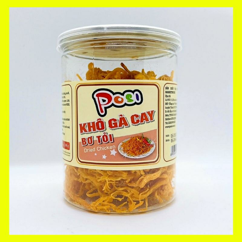 Khô gà cay vị bơ tỏi 100g PoSi, đồ ăn vặt Hà Nội,siêu ngon